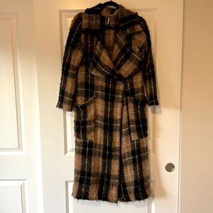 Free People Plaid Coat
